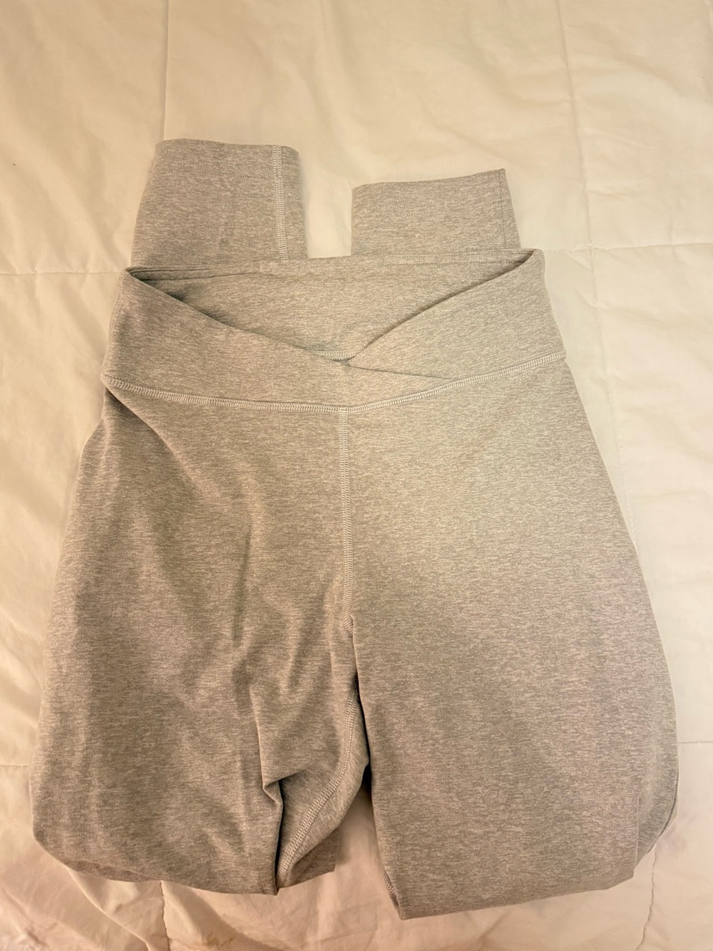 Lululemon Grey Softy Suedey Cross-Waist Tight 25"